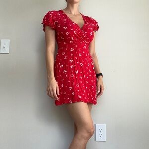 Francesca's Red Wrap sundress